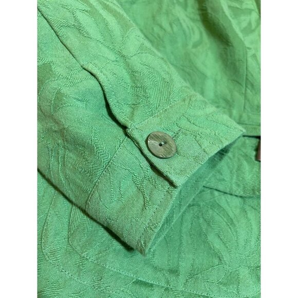 Coldwater Creek Green Jacket W18 100% Cotton Lining Women's Outerwear - Picture 7 of 10